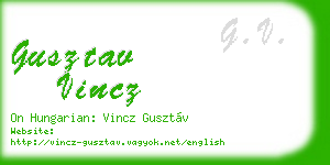 gusztav vincz business card