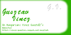 gusztav vincz business card